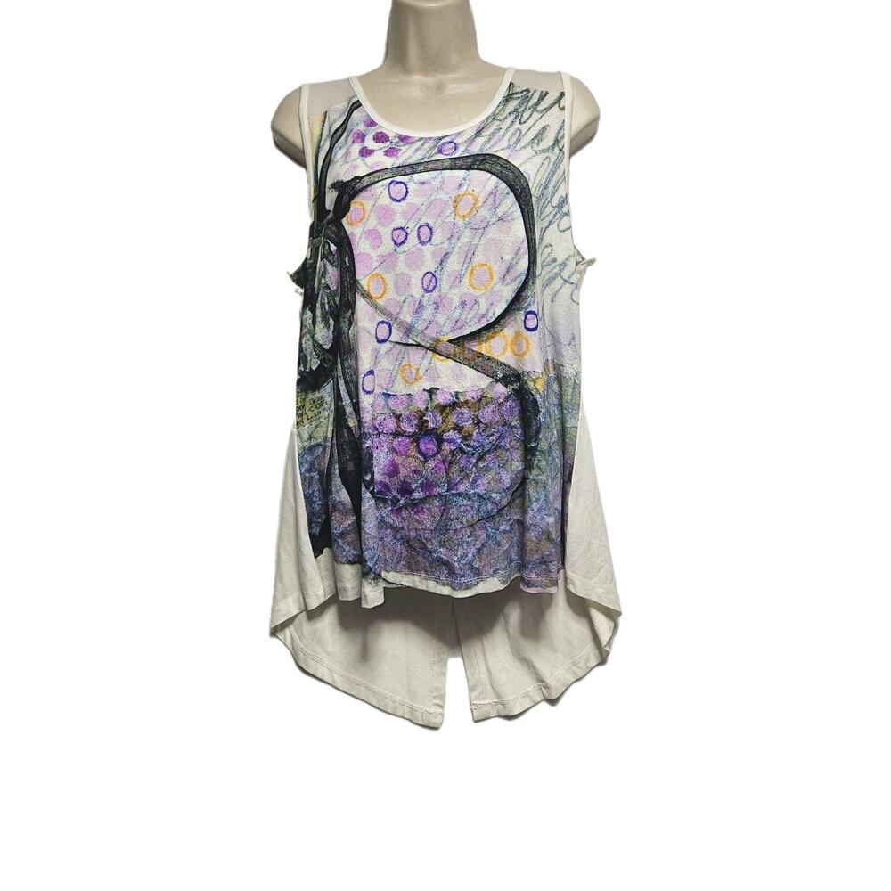 Simply Art By Dolcezza Swing Top Size L Abstract‎ Wearable Art Artsy Unique